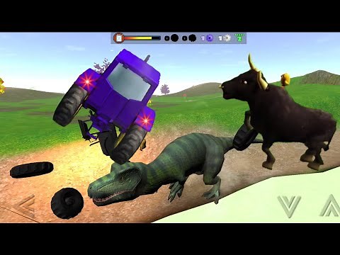TORO TURBO, EL POLLITO PIO CONTRA T-REX TURBO Y EL TRACTOR 3D |THE CHICKE PIO AND THE TRACTOR GAME