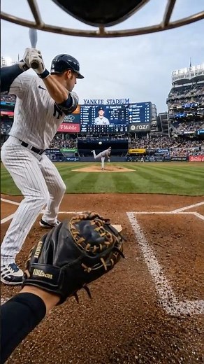 THAT BALL IS HAMMERED! 💥 Yankee Stadium Moonshot! #mlb #baseball #catcherPOV#ASMR