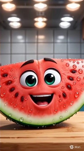 Peeling a cute watermelon 🍉#shorts #ytshorts