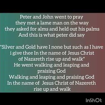 Silver and Gold have I none lyrics