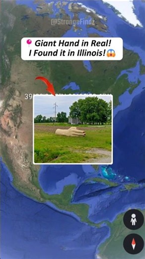 Scary Giant Hand found on google maps & google earth! #shorts