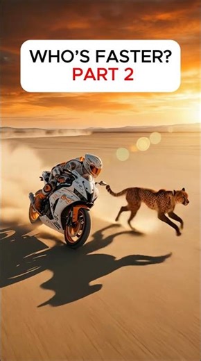 Part 2: Motorcycle vs Cheetah — Unexpected Ending 🐆💨
