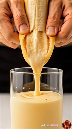 Ultra Realistic Banana Squeeze in 4K UHD | Thick Pulp Macro#foodvisual#banana