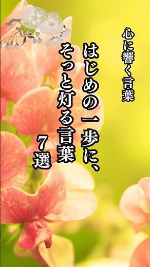 はじめの一歩に。そっと灯る言葉7選 #心に響く言葉 #名言 #名言集 #shorts
