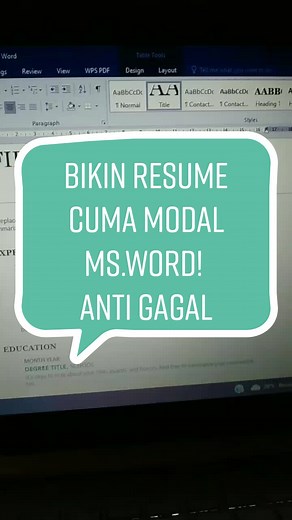 Cara Mudah Membuat Resume di Microsoft Word: Tutorial dan Tips