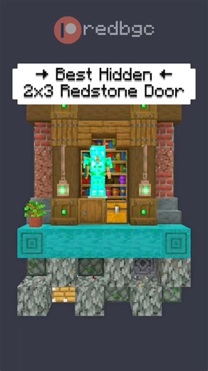 Best Hidden 2x3 #Redstone Door For Your Suvival World in #Minecraft! #minecraftmemes #gaming #shorts