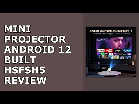 Mini Projector with Android 12 & Built-in Apps, Electric Focus Portable Movie Projector, 1080P Su...