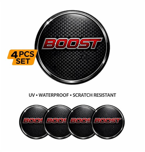BOOST Wheel Center Cap Stickers | Carbon Fiber Style Decals (4 PCS Set) - Etsy Canada