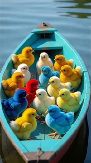 Colourful chicks are in the boat 🚢 #lake #boat #chicklove