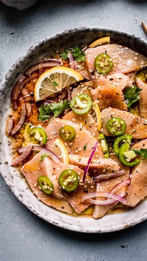 Want to impress someone with almost zero cooking? This Hamachi Crudo is your secret weapon. Silky slices of hamachi layered with fragrant yuzu, crisp serrano peppers, and just enough crunch to keep things interesting — it tastes like you spent hours, but really… you didn’t even use the stove. ⁠ ⁠ It’s refreshing, elegant, and somehow indulgent in the most understated way.⁠ ⁠ HAMACHI CRUDO WITH YUZU 🍋🐟 Comment “RECIPE” to receive the recipe straight to your DMs.⁠ ⁠ Light enough for a starter, s