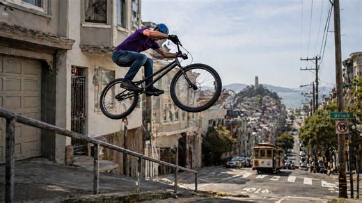 San Francisco streets drive bike parkour movement