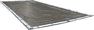 Robelle 16 x 36 ft Extra Heavy Duty Magnesium Winter Pool Cover for Inground Pools, 5 ft Overlap (21 x 41 ft Cover Size), Solid 10 x 10 Scrim, 2.91 oz/yd2, 12-Year Warranty, Style: 591636R