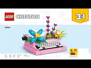 👑 LEGO instructions 👑 Creator 👑 31169 👑 Typewriter with Flowers 👑 (Book 1) 👑