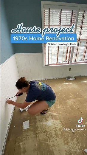 Day 10: painting wood paneling! House project 1970s Home Renovation