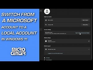 How To Switch From A Microsoft Account To A Local Account In Windows 11 | Micro Center Tech Support