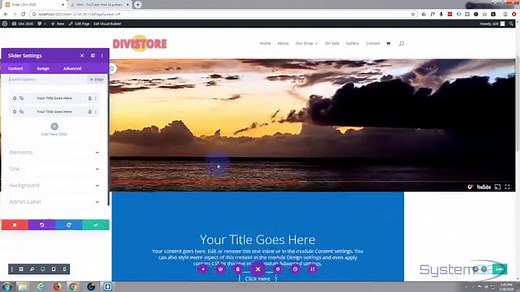 Divi 4 Full Width Slider With YouTube Video Background