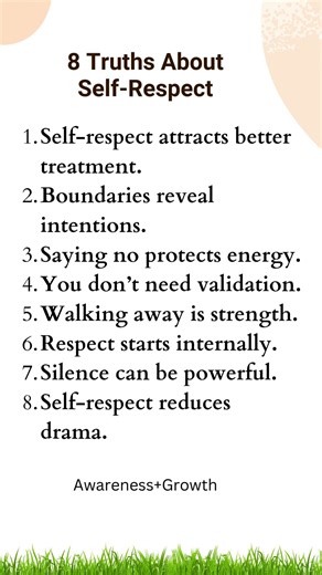 8 Truths About Self Respect #psychology #awareness #shorts #tricks #respect #life #selfrespect