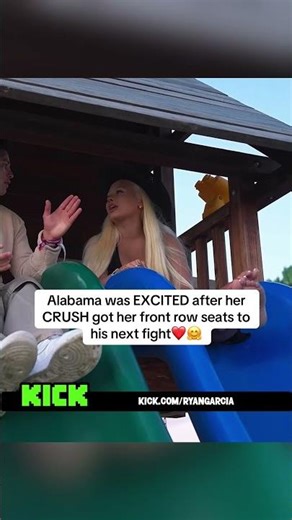 Alabama was EXCITED after herCRUSH got her front row seats #alabamabarker #ryangarcia