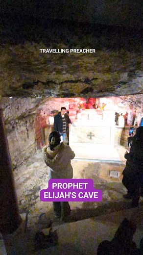 The cave where the prophet Elijah hides in Mount Carmel. #Israel #bible #travel #viralreelsシ #share | Pastor Aries Paduga - The Travelling Preacher in Israel