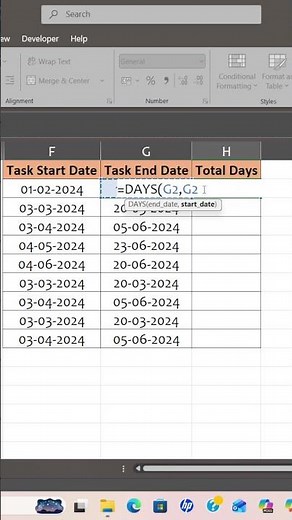 Stop Counting Dates Manually! Use DAYS Formula in Excel 🔥#exceleasy