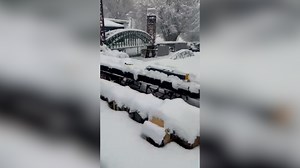 Big snow, tiny train: Backyard railroad fights winter in northern Germany