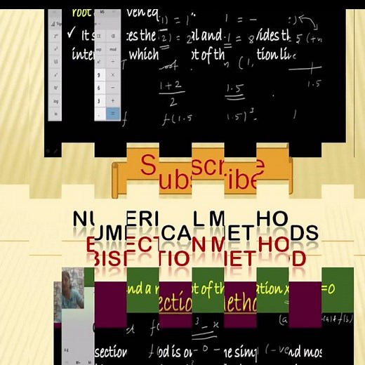 Bisection Method - Solution of Algebraic and Transcendental Equations - Numerical Methods #shorts