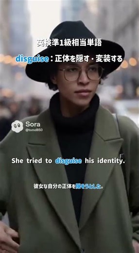 disguiseの意味と使い方｜「変装・隠す」を表す英単語 #shorts