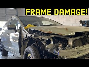 Rebuilding a wrecked Subaru Crosstrek! Minor frame work and paint!