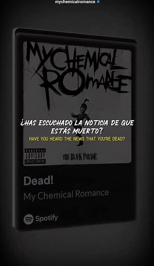 My chemical Romance - Dead! - Letra Español - Lyrics - mcr #mychemicalromance #mcr #dead #theblackparade #videoletras #lyricsvideos #letrasdecanciones #edits #foryou #parati #estados #fyp #fypage #fypviral