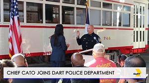 On Tuesday, Sept. 6, DART welcomed Charles Cato as the new DART Chief of Police. A public safety executive with almost 33 years of law enforcement and leadership experience, Chief Cato will direct and oversee the DART Police Department including sworn officers, emergency preparedness, security services and related functions to carry out DART's safety, security and emergency preparedness initiatives. https://www.dart.org/news/news.asp?ID=1661 | Dallas Area Rapid Transit (Official DART page)