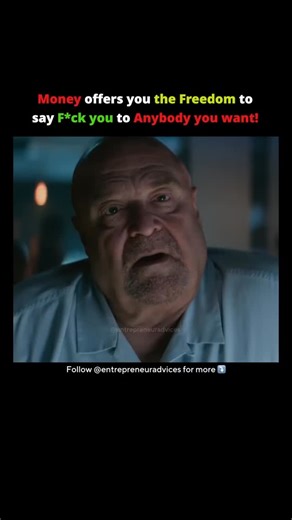 Business | Startup | Motivation on Instagram: "F*ck You Money: The Only Kind That Matters 💵🗣️ In The Gambler (2014), John Goodman lays down one of the rawest truths about wealth: “You get up $2.5 million, any asshole in the world knows what to do... that puts you at a level of F*ck You.” It’s not about yachts or flexing on Instagram. It’s about freedom. Power. Control over your time, your choices, your life. Because when you’ve got real money : You don’t chase jobs-you choose the