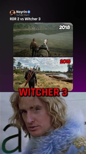 The Witcher 3 vs RDR 2: Wait For It... #gaming #shorts #rdr2