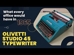 What every office would have in 1965 - Olivetti Studio 45 Typewriter