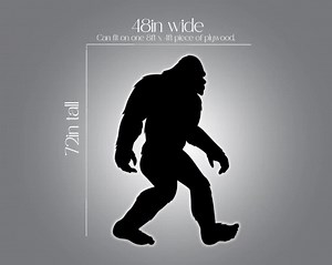 1ft, 2ft, 3ft, 4ft, 5ft, 6ft, 7ft, 8ft Bigfoot Halloween Sasquatch Decoration | Halloween Yard Art | Print & Trace Stencil - Etsy