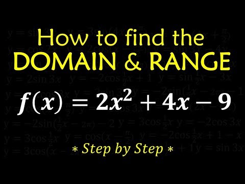 Find the Domain & Range | Functions