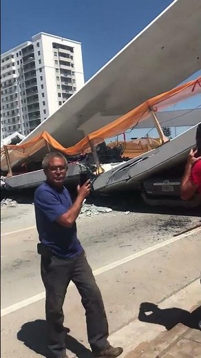 VIDEO: Close Up Of FIU Bridge Collapse Scene