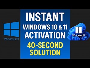 Instant Windows 10 & 11 Activation: 40-Second Solution