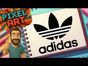 Comment dessiner le logo adidas en pixel art étape par étape