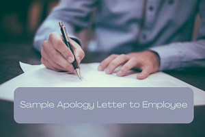 Sample Apology Letter to Employee