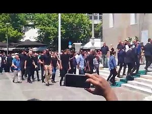 Η ομάδα μπάσκετ στην κηδεία του Π. Γιαννακόπουλου