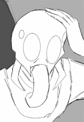 Continuing to have an obscenely hard time making these, even if it’s messy. Especially, upon reviewing the audio, and finding out how long the gap is in the middle that I hadn’t made a sketch for. Anyways- one of Headmaster’s robot-headed zombies realizing the detective trying to interview him is the same detective their boss decapitated a few months ago. Somehow, the freak in the trench coat is back and kicking with a perfectly intact neck. And Headmaster has *no idea how.* The designs for the 