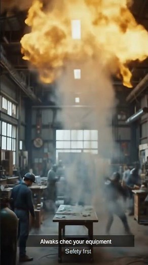 Workplace Accident Simulation: Gas Cylinder Explosion in Welding Workshop"