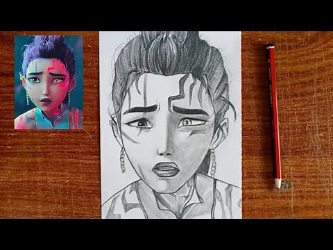 How to Draw Rumi Demon Form || K-Pop Demon Hunters | Easy Step by Step Tutorial