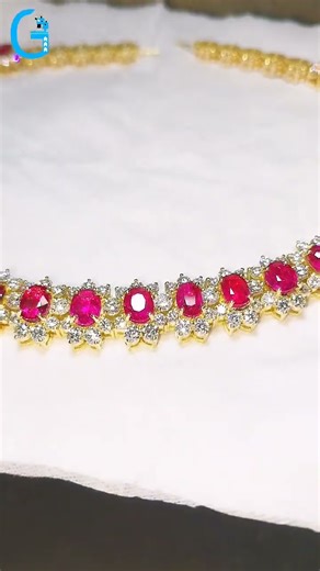 Ruby Necklace #diamondsetting #jewellery #ruby #diamond #necklace