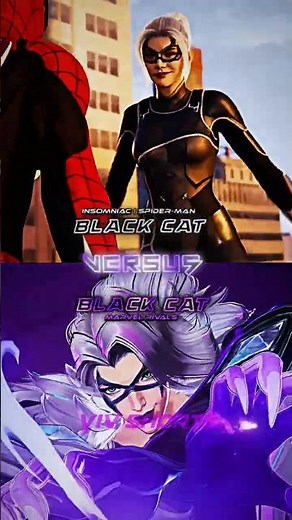 Black Cat (Insomniac) vs Black Cat (Marvel Rivals) #vivshorts