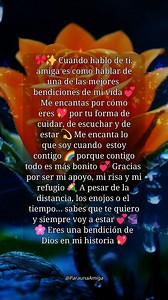 💫 Amiga eres una de esas bendiciones que solo Dios sabe dar 💖 y que llenan la vida de amor y gratitud 🌷🙏 | Para una amiga