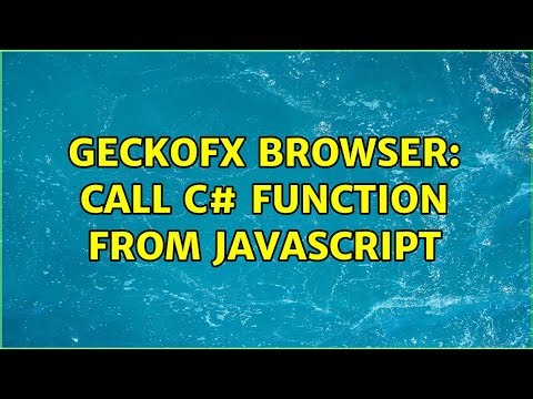GeckoFX browser: Call C# function from JavaScript