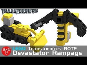 Lego Transformers Movie ROTF Devastator-Rampage MOC Instruction Mini Mecha Tutorial