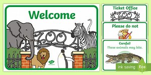 Zoo Role Play Signs