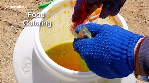 Huge eruption of elephant toothpaste created in this YouTuber's experiment